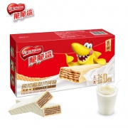 雀巢(Nestle) 脆脆鲨 休闲零食 威化饼干 牛奶口味640g（24*20g+赠8*20g）